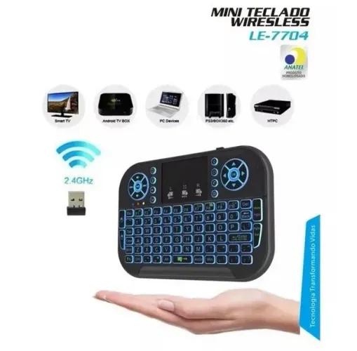 Mini Teclado Led Touchpad Wireless Keyboard Altomex
