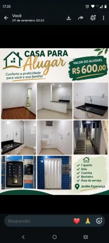 Alugo casa 1 quarto