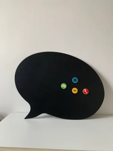 Quadro Magnético Balão de fala Preto