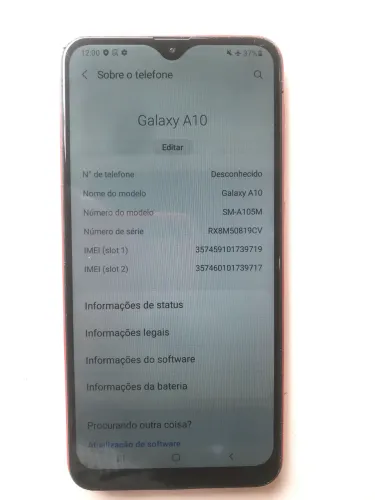 Samsung A10 vermelho 32gb