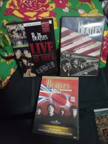 3 DVDs shows Beatles Ao Vivo Budokan Shea e Washington