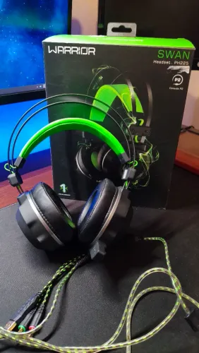 Headset warrior p2 led verde