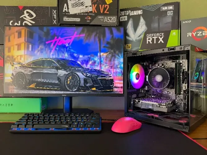 PC-Gamer AMD Ryzen 7-2700 A520M 16gb DDR4 SSD-480gb GeForce RTX-3050 6gb