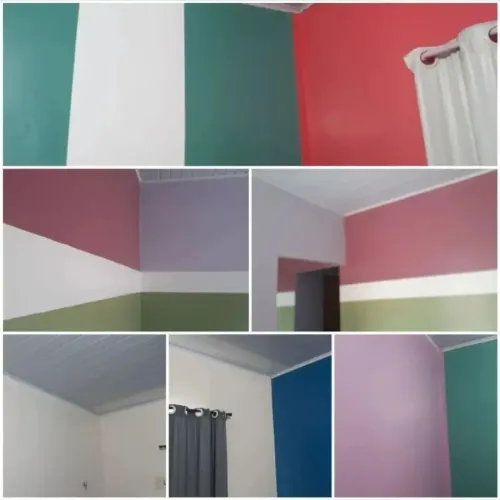 Pinturas simples e decorada