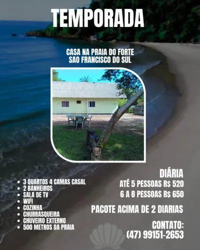 Casa na praia do Forte São Francisco do sul