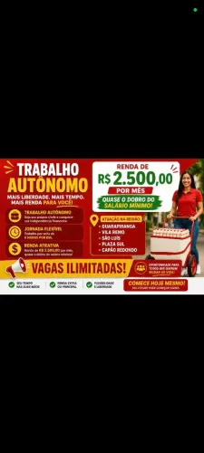 Vaga para comerciante autônomo 