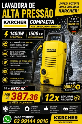 PROMOÇÃO LAVADORA DE ALTA PRESSAO