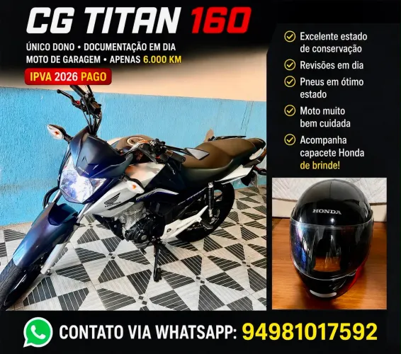 HONDA CG TITAN 160 - APENAS 6200KM