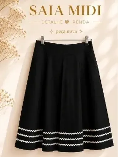 Saia preta Clássica - GG