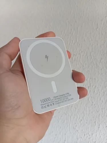Carregador Portátil Indução 10.000mAh iPhone Powerbank Bateria