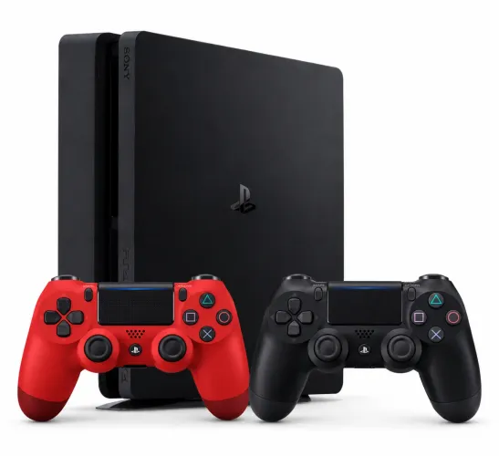 Ps4 slim 1 tb, 2 controles + 2 jogos