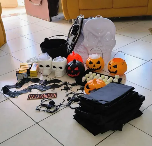 Conjunto de decorações halloween 