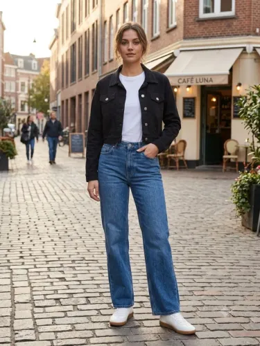 MELANINA JAQUETA jeans pretam