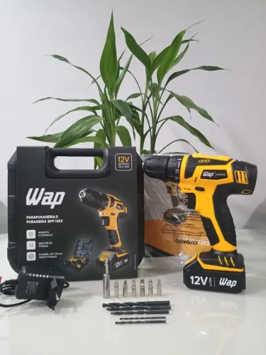 FURADEIRA E PARAFUSADEIRA WAP 12V BPF 12K3 COM MALETA E 13 PEÇAS