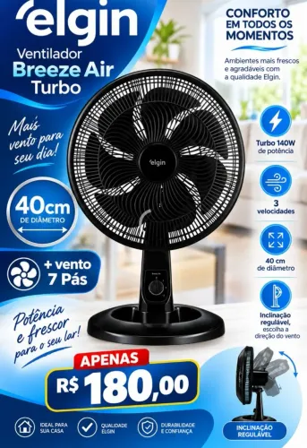 Ventilador Elgin de mesa 40cm