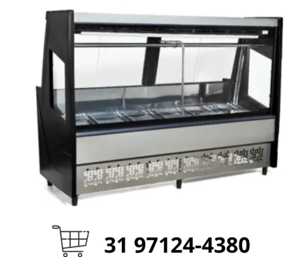 Balcão de Açougue 2m Preto Polar Novo