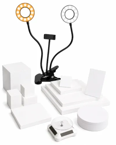 Kit completo expositores Estojoias branco profissional para vitrine de semijoias