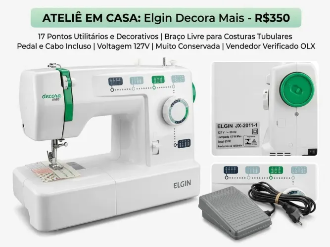 Máquina de Costura Elgin
