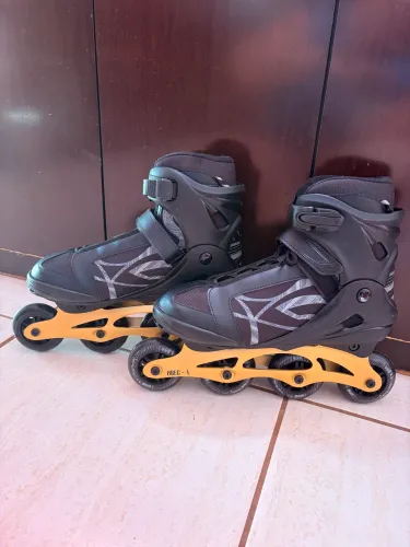 Patins Oxer Abec 7 Aluminium tam.41 usado duas vezes. 