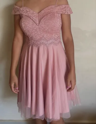 Vestido rose curto TAM. M