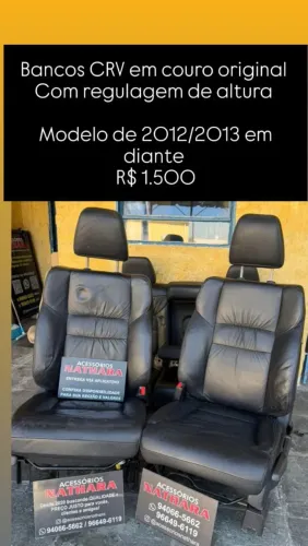 Bancos CRV em couro de 2012 em diante 