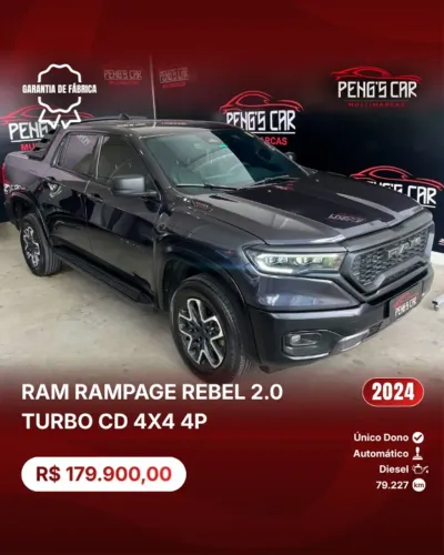Ram Rampage Rebel 2.0 TB CD 4X4 Diesel Aut. 2024