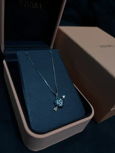 Colar Vivara Com Pingente Amor Duo Em Prata 925 E Ouro Amarelo 18K