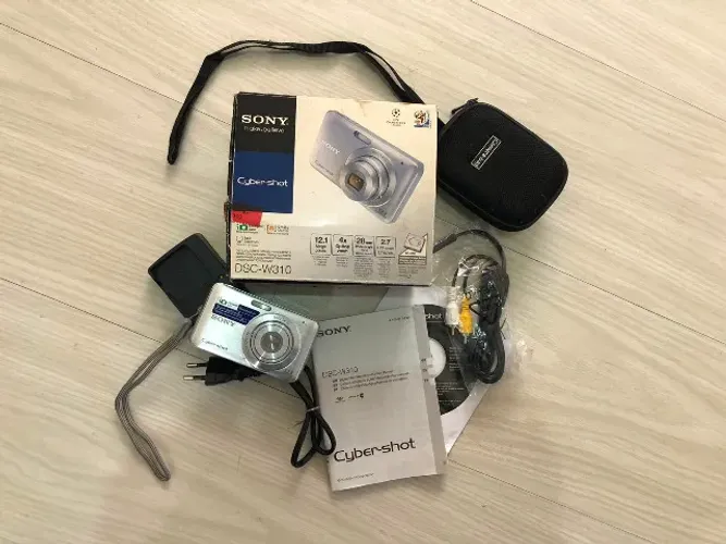 Câmera Sony Cyber-shot DSC-W310 12.1MP - Completa na Caixa, Pouquíssimo Uso