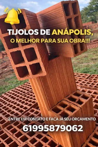 O melhor tijolo para sua obra - tijolo de anápolis milheiro a vista R$999,90