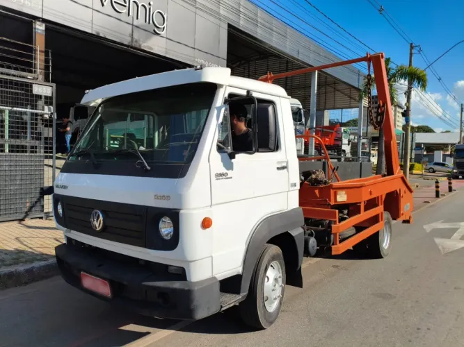 Caminhão Vw 9.160 Bruque Poliguindaste Bruck Brunck Bruqui