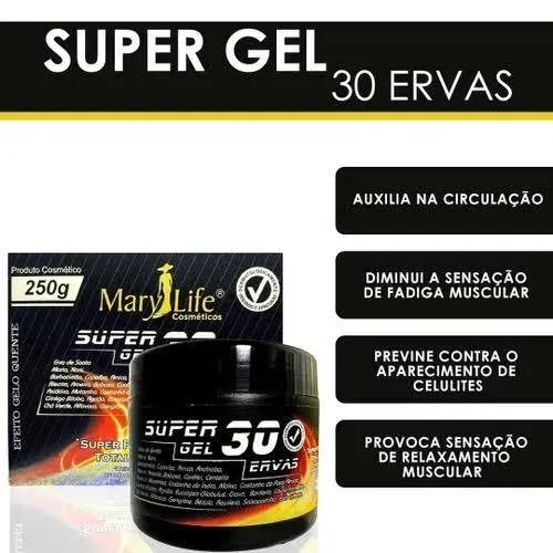 Gel massageador 30 ERVAS 