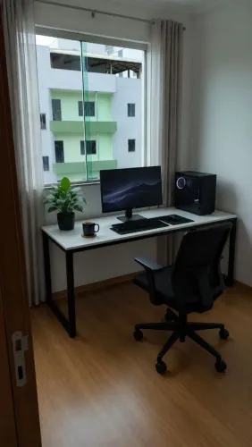 Mesa para Escritório 180x60cm - Estilo Industrial