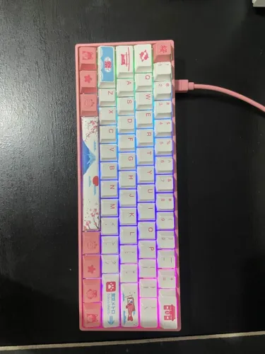 Teclado Mecânico AKKO WORLD TOUR TOKYO, 60% ANSI, SWITCH JELLY PURPLE