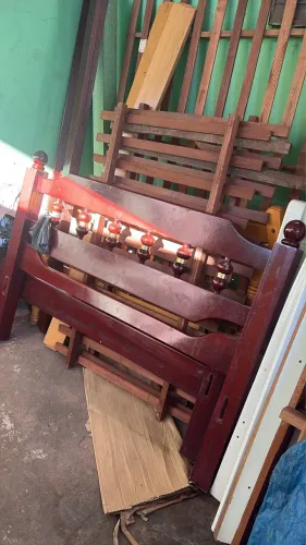 Cama casal madeira