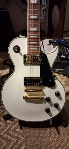 Guitarra Vintage V100 Reissued Arctic White - Wilkinson - Les Paul