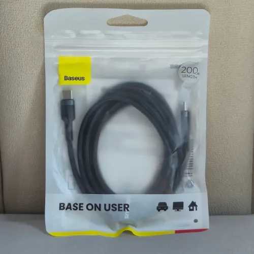Cabo Carregador Tipo C Rápido 60W 2m Baseus