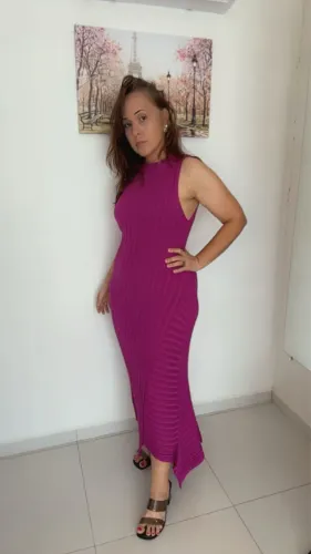 Vestido gola alta 