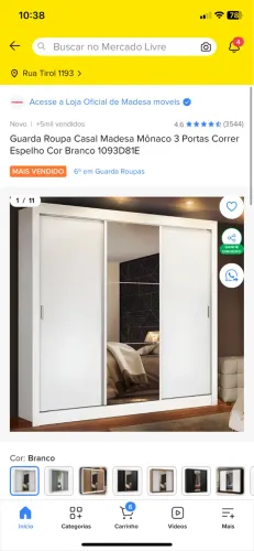 Guarda-roupa Casal Madesa 3 portas