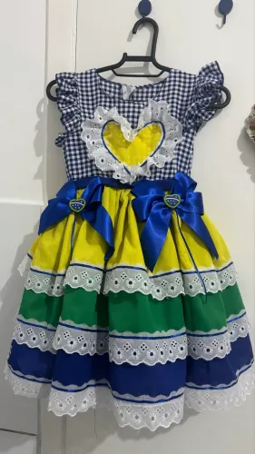 Vestido infantil de festa junina