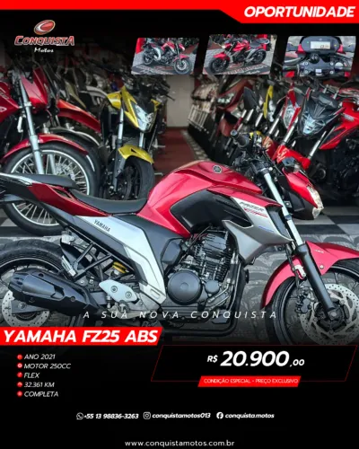 Fz25 Fazer 250 abs 2021 (Apenas 32.361Km)