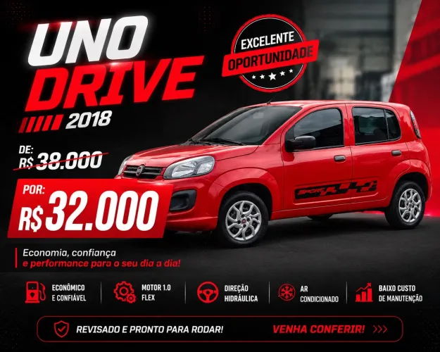 Fiat Uno Drive 1.0 Flex 6V 5P 2018