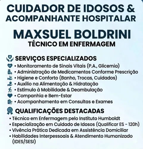 CUIDADOR DE IDOSOS E ACOMPANHANTE HOSPITALAR - TÉCNICO EM ENFERMAGEM