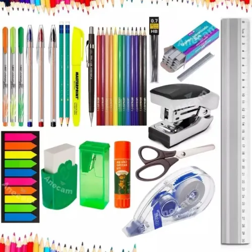 Achadinho Premium! Kit Material Escolar Completo 2026 - Ensino Fundamental e Médio