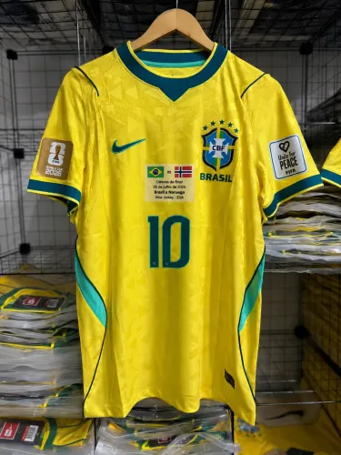 Camisa brasil de jogo Brasil x Noruega | player colecionador copa do mundo 2026