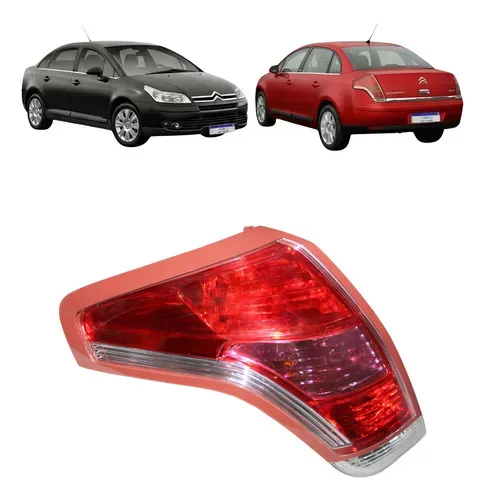 Lanterna Esquerda C4 Pallas 2007 2008 2009 2010 2011 2012 Esquerdo/motorista Vermelho