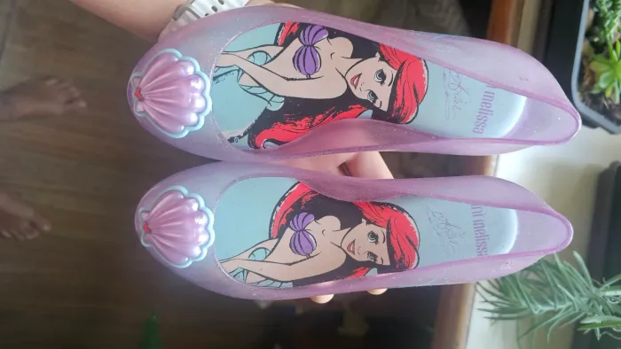 Sapatilha Melissa coleção Princesas da Disney modelo Ariel tamanho 30