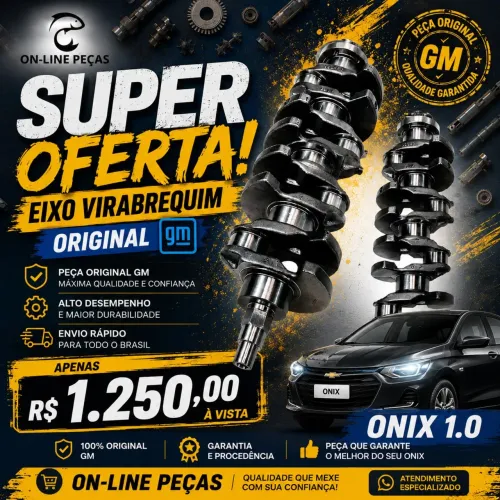 Eixo virabrequim novo zero original GM