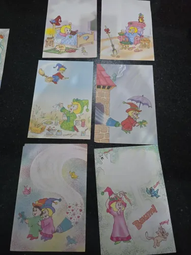 Lote 14 Papéis De Carta Antigos Anos 80 Bruxinhas Raro
