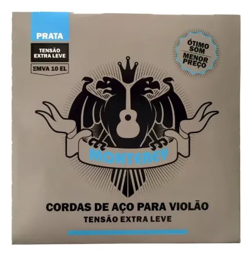 Jogo De Cordas Para Violão Aço Monterey - Solez 010 Prata