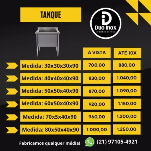 Tanque de inox